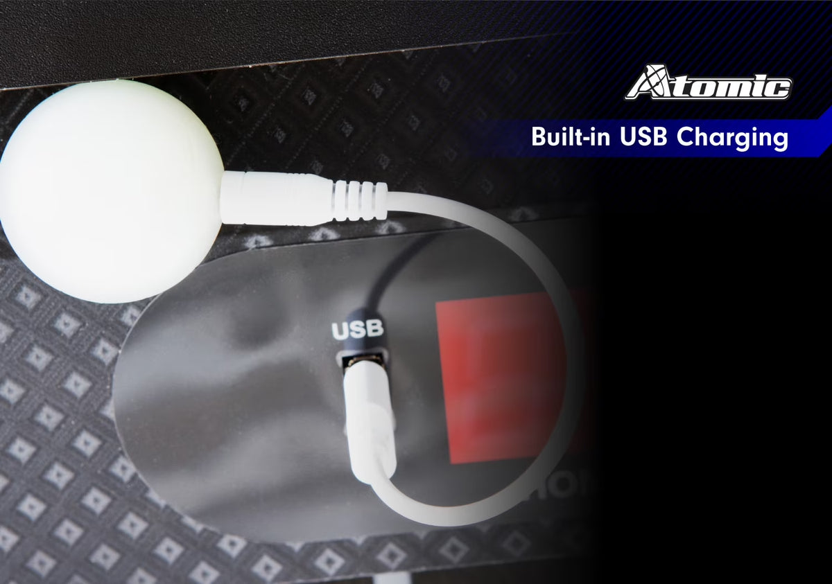 Azure LED Light up Foosball Table with Interactive Inrail LED Lighting and Cascading Effects Paired with in Game Music