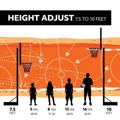 60 In. Tempered Glass Mammoth Bolt down Basketball Hoop