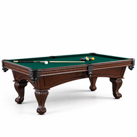 Pool Table Built for Tournament Play, 1-Inch Slate Bed, Wool Blend Surface, 8 Foot Regulation Size