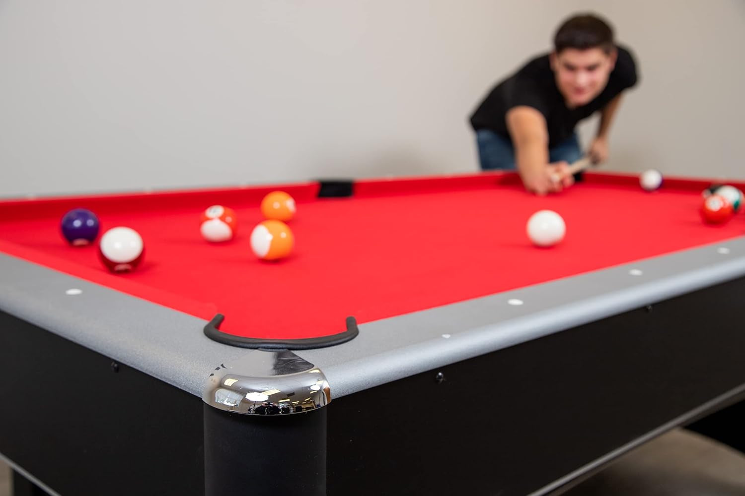 Maverick 7 Foot Pool Table with Table Tennis Top – with Accessories for Both Games – Space-Saving Ping Pong and Pool Table Combo for Families – Matte Black Finish