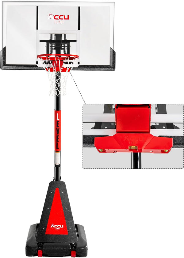Portable Basketball Hoop 7.5-10Ft Adjustable 44”-54" Backboard