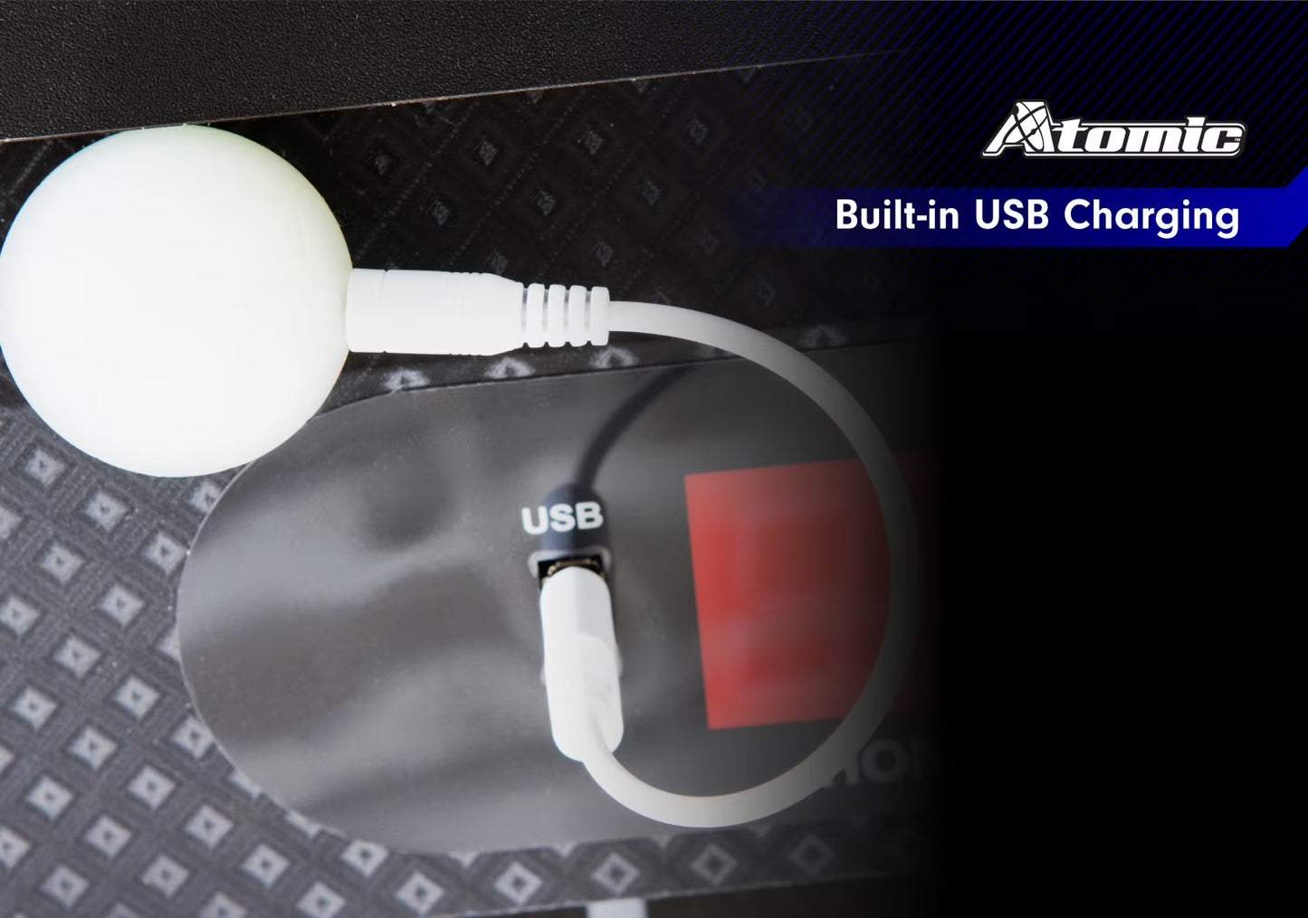 Azure LED Light up Foosball Table with Interactive Inrail LED Lighting and Cascading Effects Paired with in Game Music