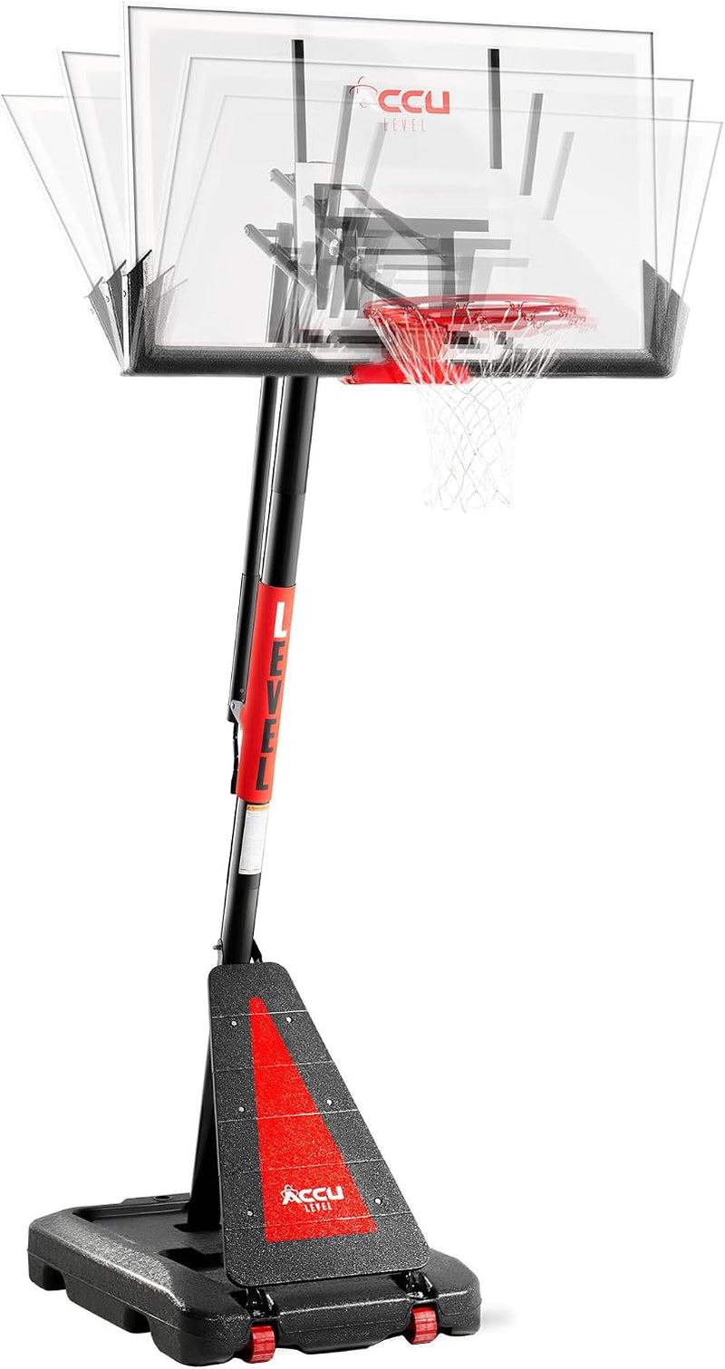 Portable Basketball Hoop 7.5-10Ft Adjustable 44”-54" Backboard